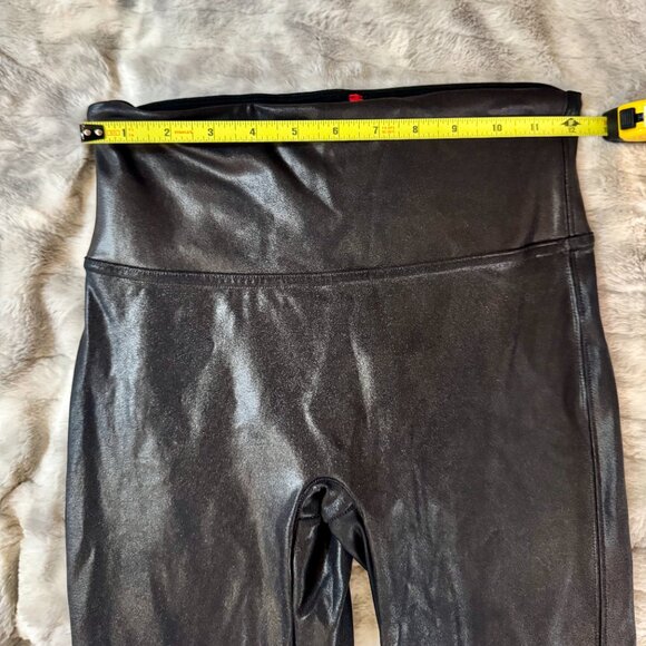 Spanx Faux Leather Leggings Tall Medium High-Waist, Shaping Black Leggings - Picture 15 of 16